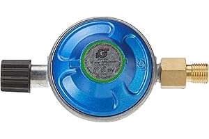 tepro Régulateur de pression de cartouche de gaz pour cartouches de gaz à valve à vis avec filetage universel pour le réglage de la pression des barbecues à gaz, dimensions : environ 11,5 x 8 x 6,5 cm