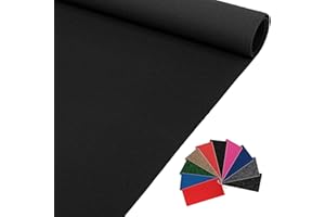 ‎ANRO Messeteppich Event Teppich Teppich Läufer Meterware Hochzeitsteppich Empfangsteppich VIP Alex Läufer Flur 200 x 100 cm Schwarz