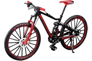 CSAFYRT Finger Bike Classic Retro Alloy Finger Bikes Collection Gifts Racing Toys Realistic Mini Mountain Bike Simulation Toy Red