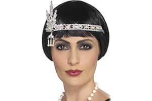 Smiffys Bandeau jeune fille délurée années 20 à bijoux, Argent