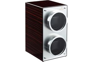 MOZSLY Remontoir pour Montres automatiques Individuelles 12 Modes de Rotation avec Moteur Silencieux en métal argenté, argenté