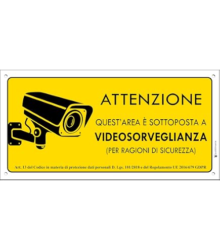Cartello Area Videosorvegliata 20X 30 Alluminio - Leroy Merlin