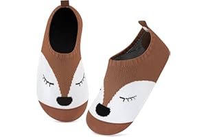 Kyopp Kinder Hausschuhe Junge Pantoffeln Mädchen Barfussschuhe Rutschfest Atmungsaktive Baby Kindergarten Slipper Turnschläppchen