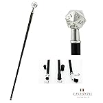 Bastone passeggio per uomo e per donna robusto Cavagnini, dado 20 facce D20 Steampunk. Personalizzabile lunghezza...