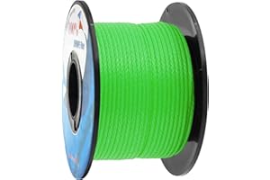 emma kites 100% UHMWPE Braided Cord 100Ft High Strength Low Stretch Utility Cord Guy Ropes 0.5mm ~ 4.8mm for Tent Guyline Tarp Hammock Ridgeline Fishing Line 100Lb ~ 5500Lb with 4 Colours
