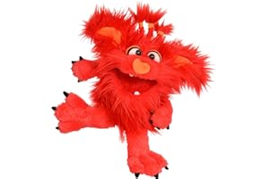 Living Puppets Monster to go Schnute aus Stoff in der Größe 35cm, W848 aus Stoff in der Größe 35cm, W848, Rot