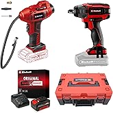 Einhell IMPAXXO 18/230 + CE-CC 18 Li Ak&uuml;l&uuml; Somun Sıkma ve Oto Hava Kompres&ouml;r&uuml; Seti (4,0 Ah Ak&uuml; ve Şarj Cihazı, &Ccedil;anta Dahildir