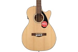 Fender CB-60SCE Acoustic Bass, Walnut Fingerboard, Natural, Comes with Free Virtual Lessons