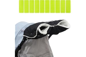 ANLIOTO Kinderwagen Handwärmer, Universalgröße Handwärmer mit Fleece und Baumwolle Innenseite, Atmungsaktiv Wasserfest Winddicht Kinderwagenmuff mit Reflektoren für Kinderwagen Buggy