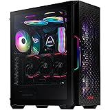 XPG STARKER AIR Mid Tower Tempered Glass Black Computer Case Gaming Cabinet Supports ATX Motherboard with 2 X 120mm Fans Incl
