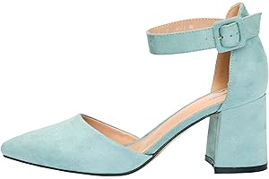 Rio Fiore Tacones de Mujer, Zapatos de tacón con Tiras, Negro/Azul/Beige/Blanco/Verde/Rojo/Fucsia/Violeta/Menta, Textil/Сuero sintético, 7 cm Tacón Bloque, Zapatos con Correa en el Tobillo, A0142