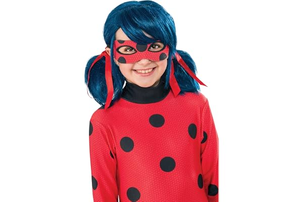 Rubie's Perruque Miraculous Lady Bug pour enfant Accessoire de déguisement d'Halloween