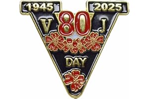 UORRHAW 1945-2025 VJ Day 80th Anniversary Pin Union Jack Victory Over Japan Poppy Brooch Enamel Badge Memorabilia