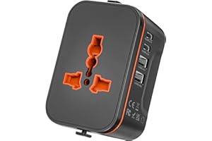 KEASEN Adaptateur Prise Universelle Voyage,Adaptateur Universel de Voyage avec 2 USB et 2 USBC, Adaptateur Universel vers USA UK Allemagne Australie Chine Japon,Adaptateur Prise vers France Plus de 224 Pays