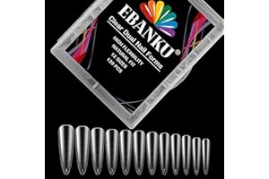 EBANKU System podwójnych form do paznokca 120P przezroczysta pełna pokrywa dla akrylowych narzędzi do przedłużania paznokci formy do salonu zdobienia paznokci design