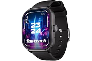 Fastrack FS1 Pro Smartwatch|1.96" Super AMOLED Arched Display with High Resolution of 410X502|Singlesync BT Calling|Nitrofast