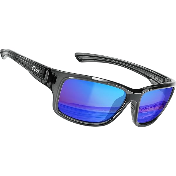 Zwarte sport zonnebril - Blauw/geel glas - Freaky Glasses