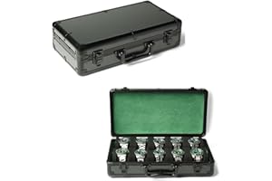 MATGEUT Aluminum watch storage box, 10 slots deluxe Watch organizer,carry box holder -watch Storage case for all size watches (Green lining, 10 slots)