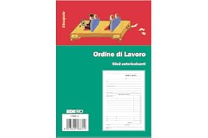 EDIPRO - E5663A - Blocco ordine di lavoro (interventi a domicilio) 50x2 autoricalcante f.to 22x14,8