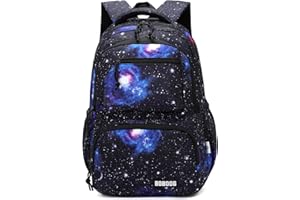 VIDOSCLA Galaxy Kids School Backpack for Boys Primary Students Elementary Bookbag