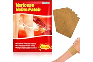 MAGISEL Krampfaderpflaster für Beine, Varicose Veins Patch, Pflaster für Krampfadern, 6pc, Besenreiser Entfernungs, Spider Leg Repair Patch, Leichtigkeit Beine Krampfadern, Blutgefäß Verstopft Ausbuchtung