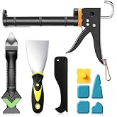 Sentoo Silicone Gun, Smoothing and Joint Scraper | 310ml Professional Dripless Silicone Gun Removal, Seal, Smoothing - Kitche