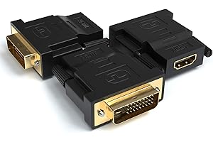 JAMEGA - HDMI auf DVI Adapter 3er Pack | HDMI A Buchse auf DVI Stecker | 4K Ultra HD Full HD 1080P HDTV Konverter | Kontakte vergoldet