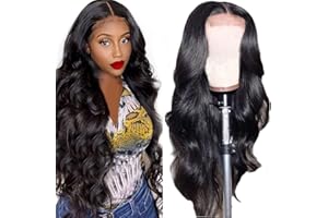 PORSMEER damska długa falowana kręcona koronkowa peruka, naturalne włosy z częścią środkową żaroodporna syntetyczna koronka z przodu pełne włosy peruka dla kobiet