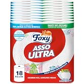 Foxy Asso Ultra Kitchen Paper, 18 Rolls, 3 Layers Absorbent, with Design, FSC Certified, Renewable Electric Energy, Recyclabl