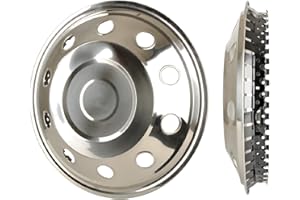 HANSEN STYLING PARTS Enjoliveur 16" bombé en acier inoxydable pour caravane, camionnette et remorque