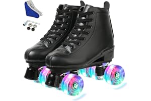 XUDREZ Pattini a rotelle Pattini a doppia fila Pattini a rotelle regolabili Pattini a rullo per adulti per interni ed esterni