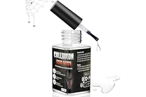 Miioto Collodio Cicatrici, Liquido per Cicatrici Finte, Rrigid Collodion Mastice Make Up per Il trucco di Halloween, Giochi di Ruolo, Creazione di Ferite Horror, Lunga Durata, Asciugatura Rapida