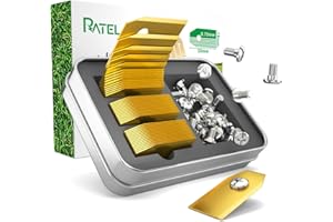 Titan Klingen, Ratel 45 pcs Automower Messer Titan Ersatzklingen aus mit Anti-Rost-Titanbeschichtung und Rostfreie schwere Schrauben, passen für 105, 310, 315, 320, 420, 430x Rasenroboter UVM - Gold