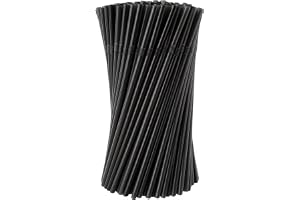 KURTT 500 sugrör återanvändbara, diskmaskinssäkra, svart, 5 x 230 mm