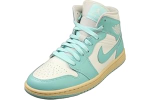 NIKE Jordan 1 Mid Women Shoes, Sail/Light Dew-muslin, 6.5 UK