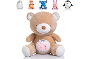 ISLA TOYS PELLUCHES ET JOUETS POUR ENFANTS Isla Toys - Peluche Veilleuse CORANIQUE pour Bébé et Enfant, Doudou Projecteur, Idée Cadeau Naissance Aïd et Fêtes Musulmanes (Ourson)