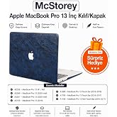 McStorey MacBook Pro 13 İn&ccedil; Kılıf A2338 M1 M2 Uyumlu Deri Dokulu Sert Koruyucu Hard Case A1706 A1708 A1989 A2159 A2251 A2289 