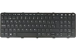 AZUBAYCOM Teclado Español para HP Probook 450 G0 G1 G2, 455 G2, 470 G0 Negro con Marco
