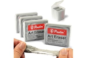 Pasler kneaded Eraser,Grey,4 Pack - Blend, Shade, Smooth, Correct, and Brighten Your Sketches and Drawings