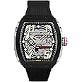 Nubeo Men's 48mm Space Magellan Vision Skeleton Automatic Limited Edition Watch with Rubber Strap NB-6063
