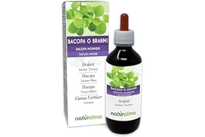 Bacopa or Brahmi (Bacopa monnieri) herb Alcohol-Free Mother Tincture Naturalma - Liquid Extract Drops 200 ml - Food Supplement - Vegan