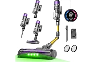 Ultenic U20 Aspirateur Balai sans Fil, 55kPa/60min Aspirateur sans Fil, Technologie GreenEye, Tube Pliable, Brosse de Sol TangleTame, Puissant pour Poils Animaux, Sol Dur et Voiture