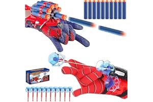 KIIMIIPA 2pcs Spiderman Web Shooter Boys Girls Toy,Spiderman Toys Fun Decoration Kids Educational Toy Wrist Launcher,Spider Gloves Launcher Wrist Toys For Boy Girl Age 3-14 Birthday Gifts