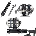 SOPOGER Spincast Fishing Reel for Compound Bow Recurve Bow Crossbow Slingshot, Ambidextrous Bowfishing Reel Kit with Bow Fishing Reel Mount Seat and Strong Smooth Line