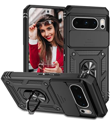 Cover Per Google Pixel 8 Pro Con Protezione Fotocamera Scorrevole E Supporto 360° - 3