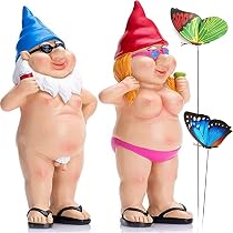 YiMOO Funny Nude Garden Gnomes Ornaments, Garden Gnomes Small Rude ...