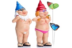YiMOO Garden Gnomes Funny, Gardening Rude Novelty Unusual Gifts for Women Men Funny Garden Ornaments Outdoor Unusual