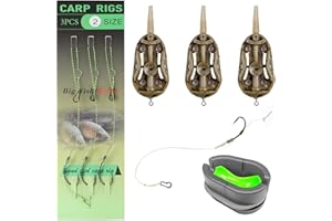 Fyfjur Alimentador De Metodo De Pesca, 3 Piezas Accesorios De Pesca Comederos 20/30/40g con Molde De Liberación Rápida, Pesca Accesorios De Carpa con Anzuelos De Pesca