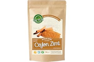 ‎EAT WELL PREMIUM FOODS Eat Well Ceylon Zimt - 500 g | Gewürze Set zum Kochen und Backen | Zimt Gemahlen | 100% Natürlich und Vegan | Zimt im Wiederverschließbarem Aromabeutel
