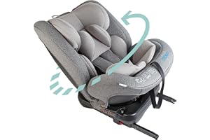 The Moon Brand Rover Baby/Infant Travel Car Seat -Group 0+/1/2/3- 360° Rotating Car Seat , MultiStage , Reclining , Isofix -Rearward Facing(0M 12M)-Forward Facing (9M12 Yrs) – Grey